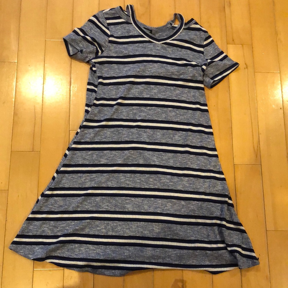 Blue striped dress